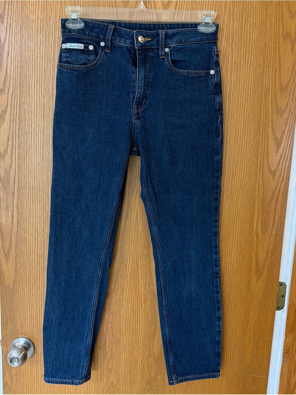 Calvin Klein Dark Wash Women’s Size 28 High-Rise Slim Denim Jeans Blue